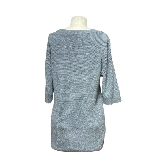 Intermix Charcoal Gray Cotton Silk High-Low Sweater Size Medium - Picture 5 of 7